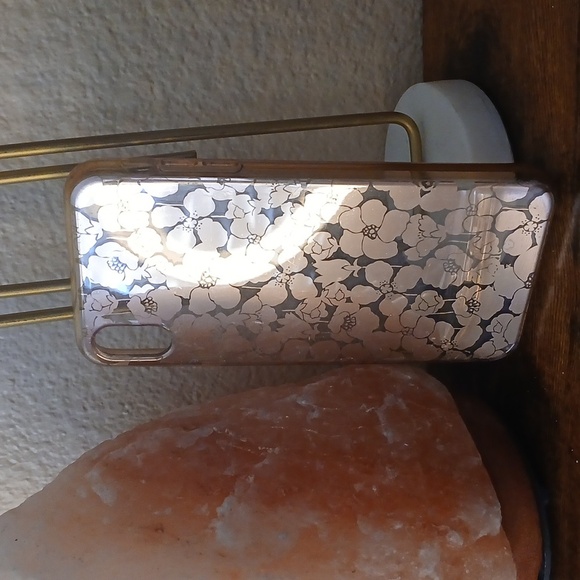 KATE SPADE- I PHONE XS MAX Phone Case ROSE GOLD METTALIC FLORAL - Picture 3 of 5